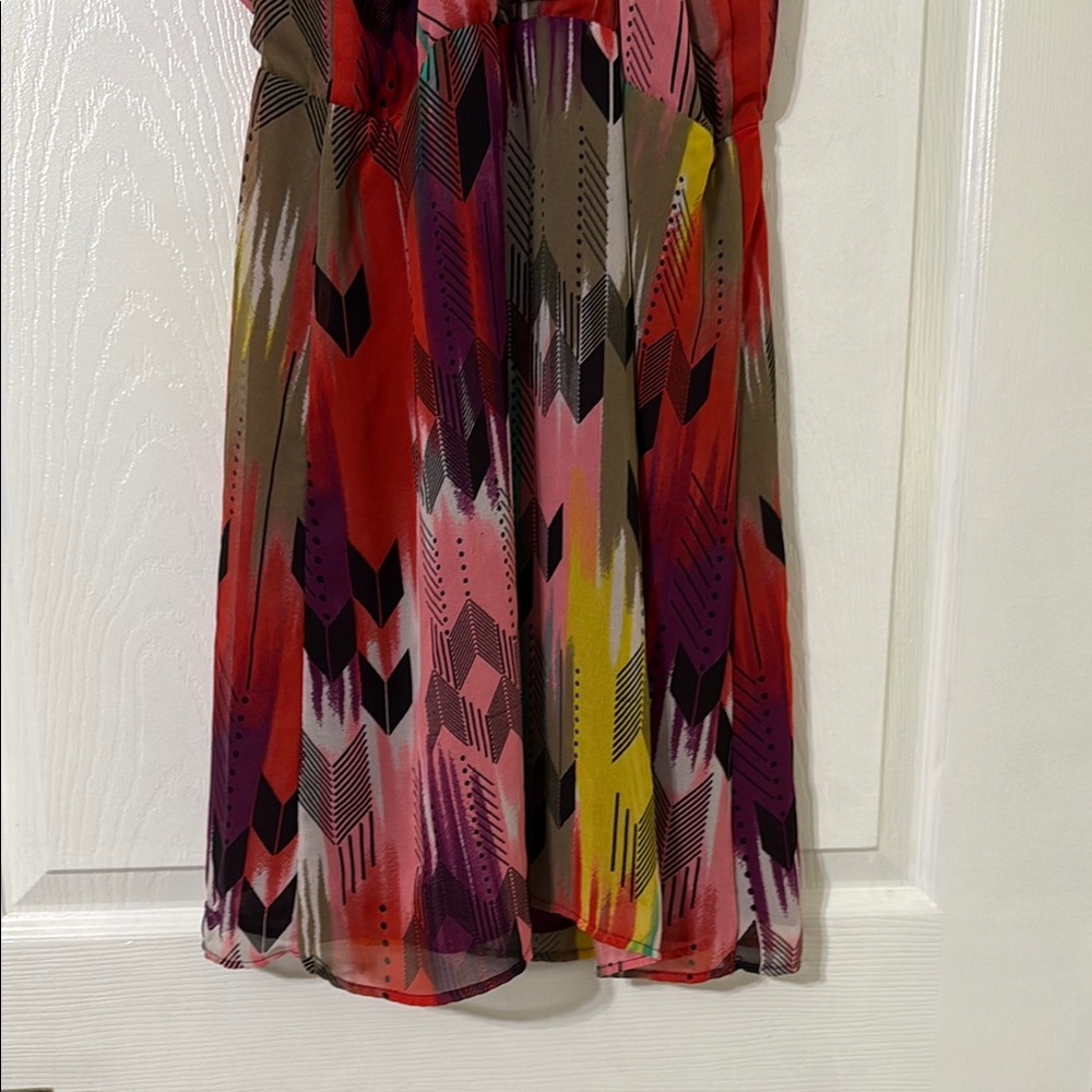Multicolor Chevron Pattern Dress - Picture 4 of 4